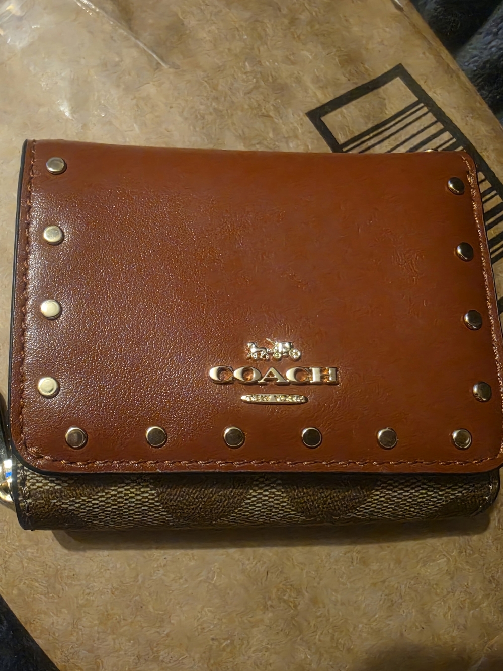 Coach Compact Wallet New W Tags
